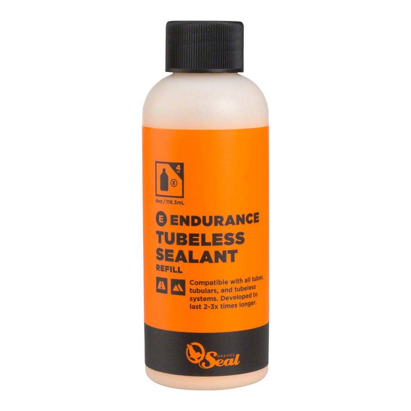 Orange Seal - Endurance Formula Tubeless Bike Tire Sealant| Long Lasting, Fast Sealing | for MTB, Road, CX and Gravel Bicycle Tires | 4oz Refill - Image 1